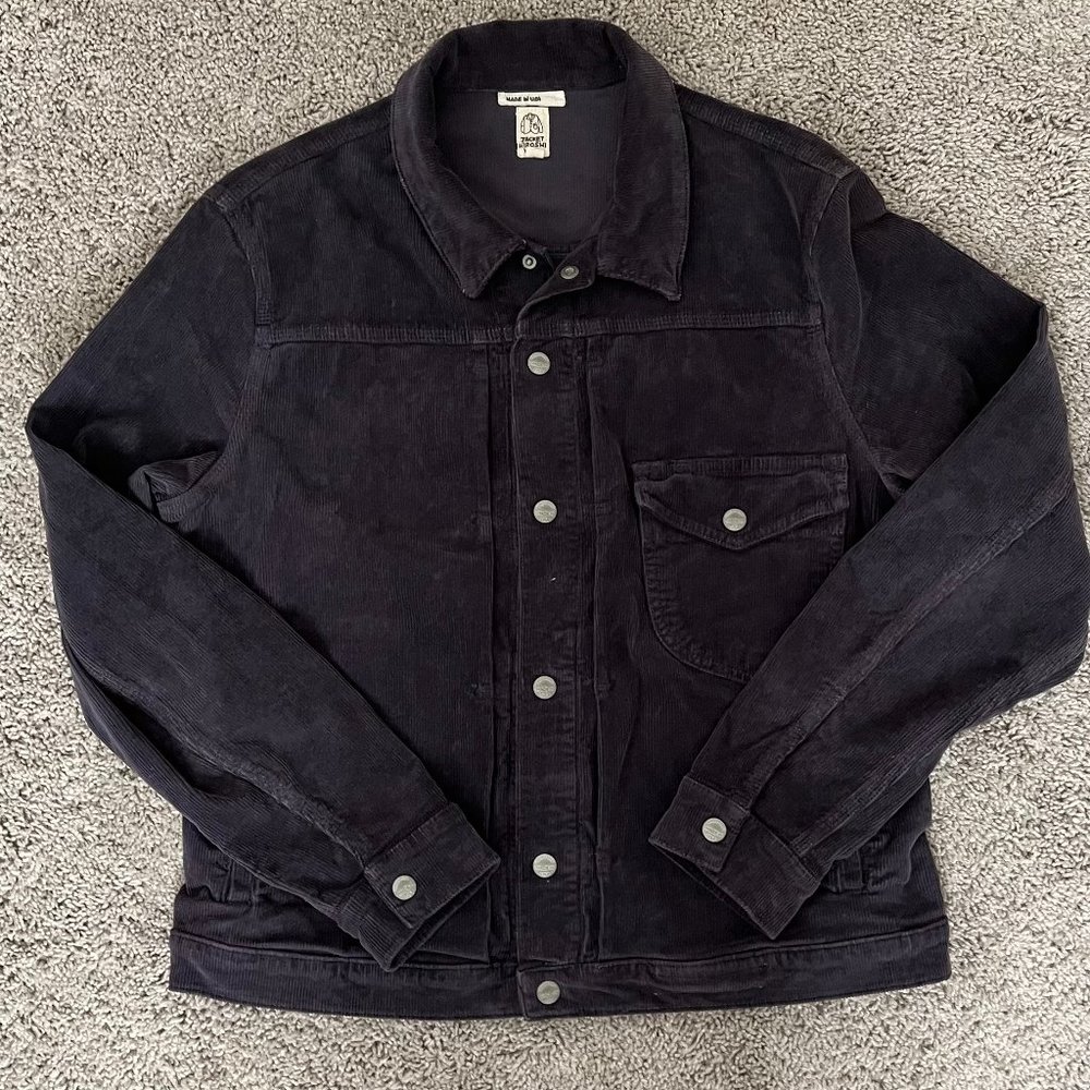 Men's Lightweight Corduroy Shirt Jacket - Black